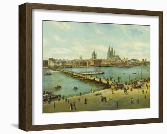 Cologne, River Rhine-null-Framed Giclee Print