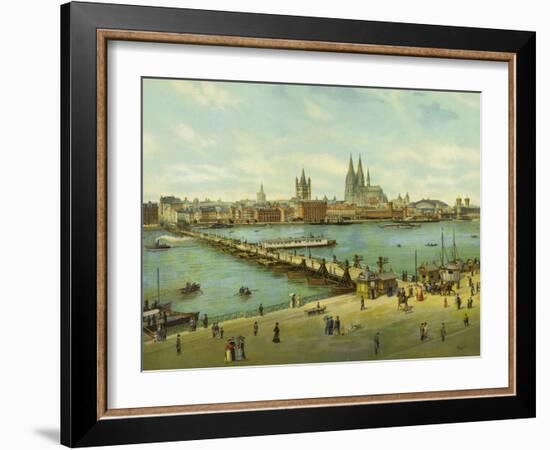 Cologne, River Rhine-null-Framed Giclee Print