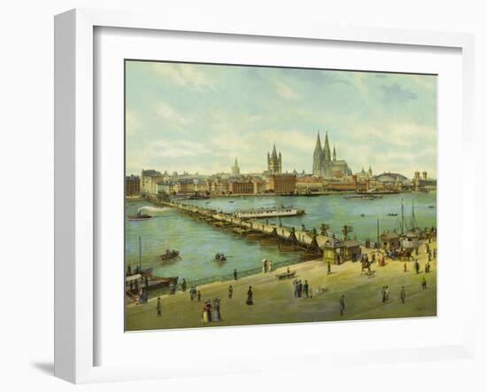 Cologne, River Rhine-null-Framed Giclee Print