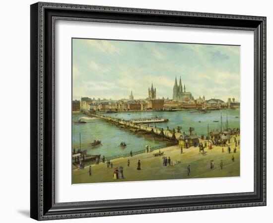 Cologne, River Rhine-null-Framed Giclee Print