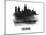 Cologne Skyline Brush Stroke - Black II-NaxArt-Mounted Art Print