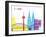 Cologne Skyline Pop-paulrommer-Framed Art Print