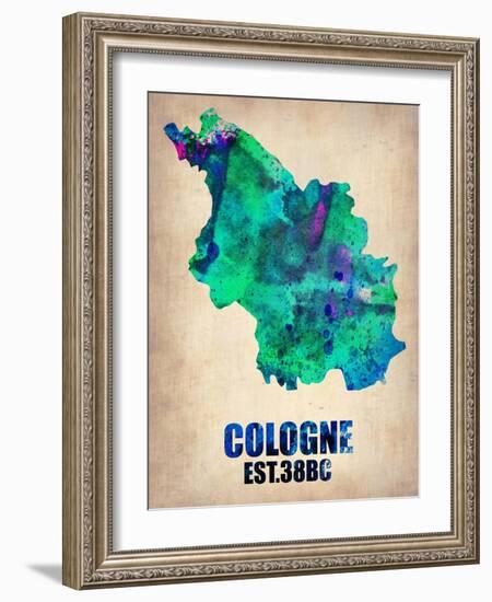 Cologne Watercolor Poster-NaxArt-Framed Art Print