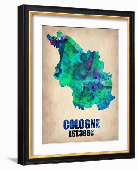 Cologne Watercolor Poster-NaxArt-Framed Art Print