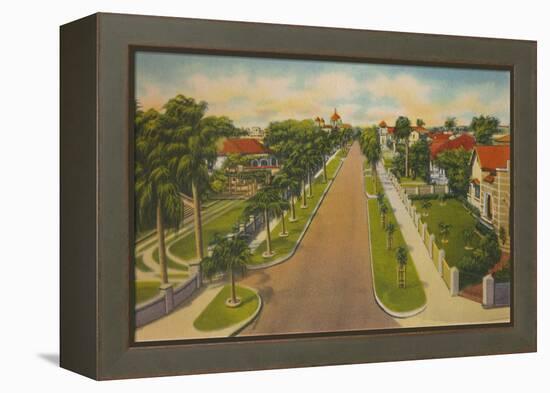 'Colombia Avenue, Barranquilla', c1940s-Unknown-Framed Premier Image Canvas
