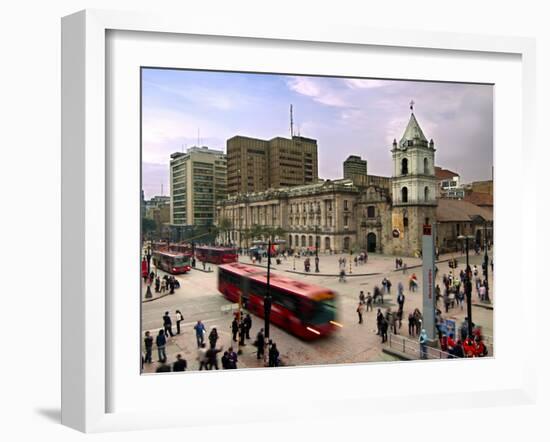 Colombia, Bogota, 16th Century Iglesia De San Francisco, Avendia Jimenez and Carrera Septima-John Coletti-Framed Photographic Print