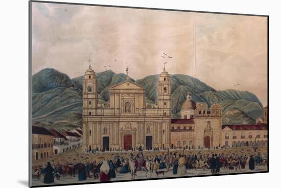 Colombia, Bogota', Plaza Mayor-null-Mounted Giclee Print
