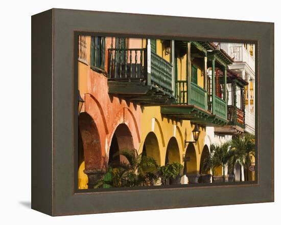 Colombia, Bolivar, Cartagena De Indias, Plaza De La Coches, Plaza De Esclavo, Portal De Les Dulces-Jane Sweeney-Framed Premier Image Canvas