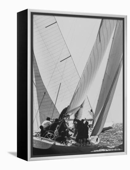 "Colombia" During Trial Race for the America's Cup-null-Framed Premier Image Canvas