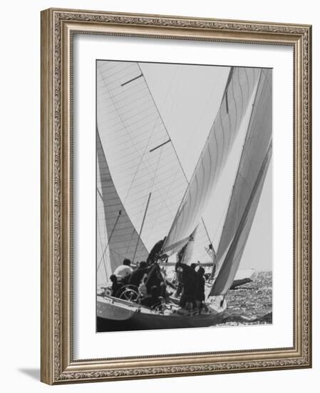 "Colombia" During Trial Race for the America's Cup-null-Framed Photographic Print