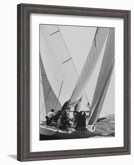 "Colombia" During Trial Race for the America's Cup-null-Framed Photographic Print