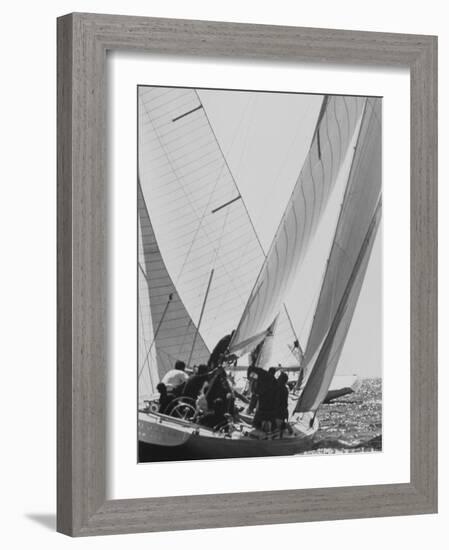 "Colombia" During Trial Race for the America's Cup-null-Framed Photographic Print