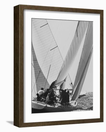 "Colombia" During Trial Race for the America's Cup-null-Framed Photographic Print