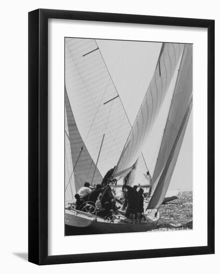 "Colombia" During Trial Race for the America's Cup-null-Framed Photographic Print