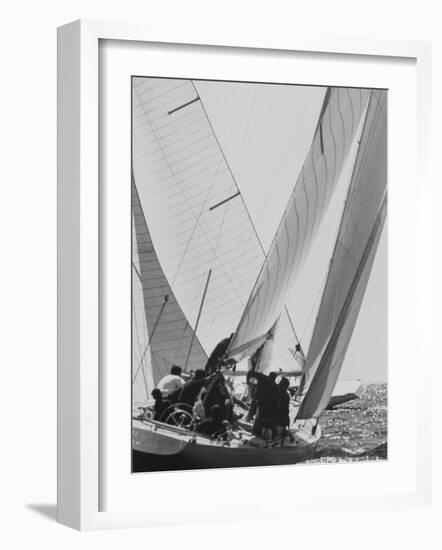 "Colombia" During Trial Race for the America's Cup-null-Framed Photographic Print