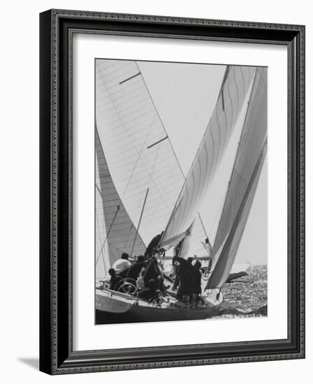 "Colombia" During Trial Race for the America's Cup-null-Framed Photographic Print