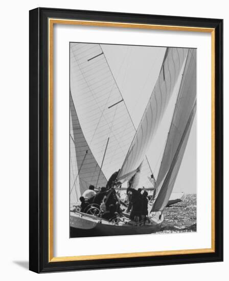 "Colombia" During Trial Race for the America's Cup-null-Framed Photographic Print