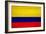 Colombia Flag Design with Wood Patterning - Flags of the World Series-Philippe Hugonnard-Framed Art Print