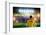 Colombia Football Player Holding Ball against Stadium Full of Colombia Football Fans-Wavebreak Media Ltd-Framed Photographic Print