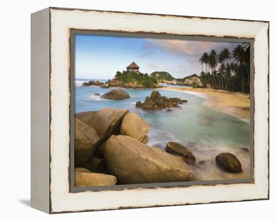 Colombia, Magdalena, Park Nacional Natural Tayrona, El Cabo, Beach-Jane Sweeney-Framed Premier Image Canvas