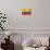 Colombian Flag-daboost-Art Print displayed on a wall