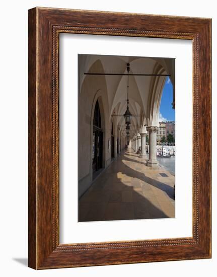 Colonade Along the Side of Sukiennice, the Renaisssance Cloth Hall-null-Framed Photographic Print