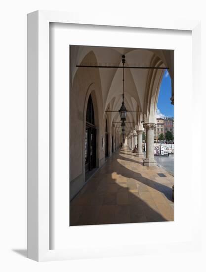 Colonade Along the Side of Sukiennice, the Renaisssance Cloth Hall-null-Framed Photographic Print