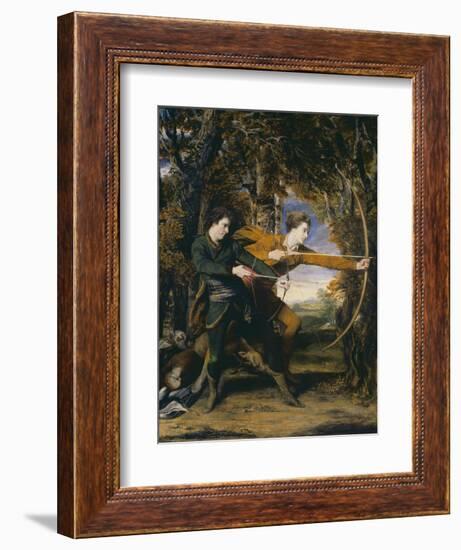 Colonel Acland and Lord Sydney: The Archers-Sir Joshua Reynolds-Framed Giclee Print