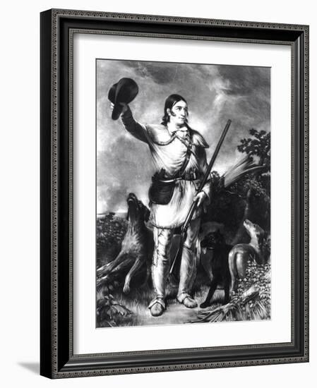 Colonel Davy Crockett (1786-1836) Engraved by Charles Gilbert Stuart (circa 1787-1813) circa 1839-John Gadsby Chapman-Framed Giclee Print