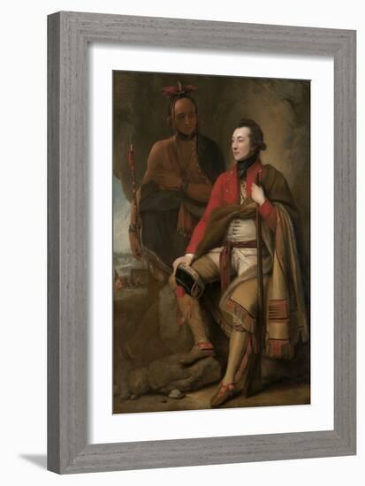 Colonel Guy Johnson and Karonghyontye (Captain David Hill), 1776-Benjamin West-Framed Art Print