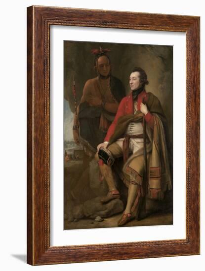 Colonel Guy Johnson and Karonghyontye (Captain David Hill), 1776-Benjamin West-Framed Art Print