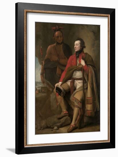 Colonel Guy Johnson and Karonghyontye (Captain David Hill), 1776-Benjamin West-Framed Art Print