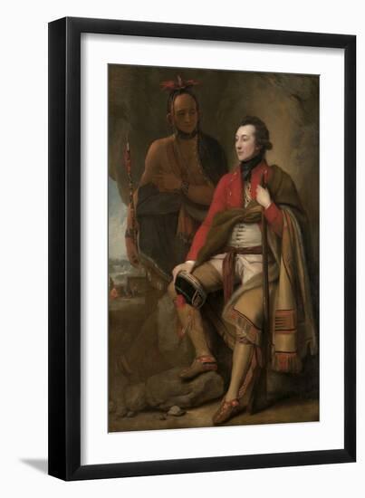 Colonel Guy Johnson and Karonghyontye (Captain David Hill), 1776-Benjamin West-Framed Art Print