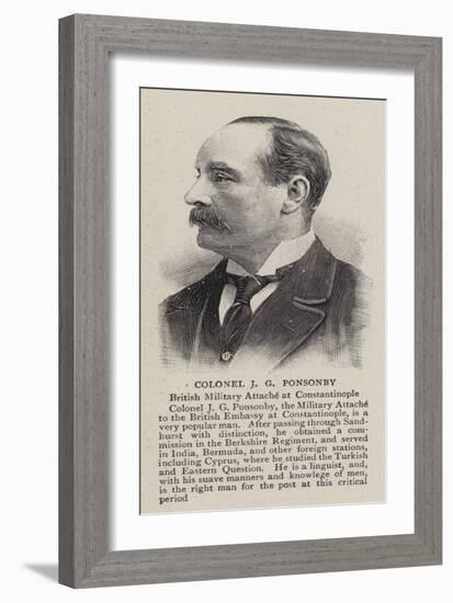 Colonel J G Ponsonby-null-Framed Giclee Print