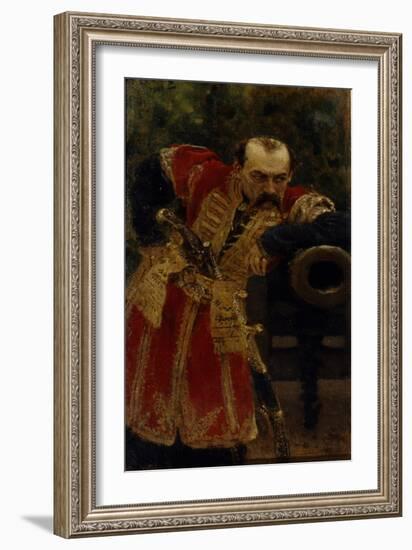 Colonel of the Zaporizhian Host, 1880-Ilya Yefimovich Repin-Framed Giclee Print