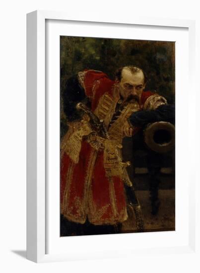 Colonel of the Zaporizhian Host, 1880-Ilya Yefimovich Repin-Framed Giclee Print