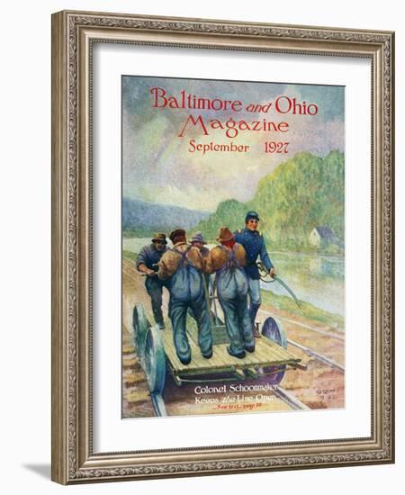 Colonel Schoonmaker Keeps the Line Open-Herbert Stitt-Framed Giclee Print