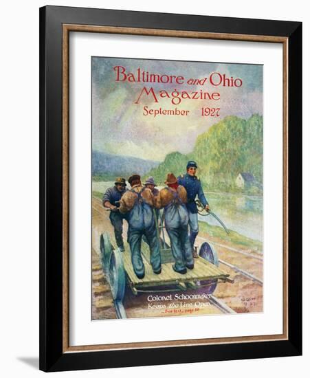 Colonel Schoonmaker Keeps the Line Open-Herbert Stitt-Framed Giclee Print