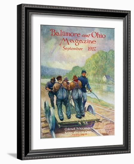 Colonel Schoonmaker Keeps the Line Open-Herbert Stitt-Framed Giclee Print