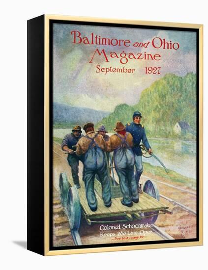 Colonel Schoonmaker Keeps the Line Open-Herbert Stitt-Framed Premier Image Canvas