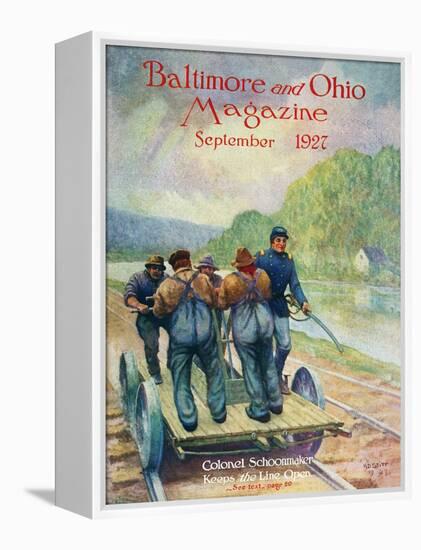 Colonel Schoonmaker Keeps the Line Open-Herbert Stitt-Framed Premier Image Canvas