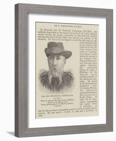 Colonel Sir Frederick Carrington-null-Framed Giclee Print