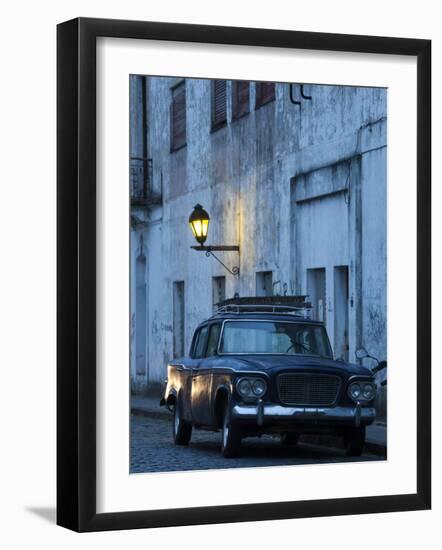 Colonia Del Sacramento, Old 1960S Studebaker Lark Car on Calle San Jose, Uruguay-Walter Bibikow-Framed Photographic Print