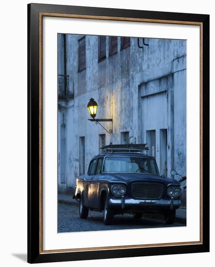 Colonia Del Sacramento, Old 1960S Studebaker Lark Car on Calle San Jose, Uruguay-Walter Bibikow-Framed Photographic Print