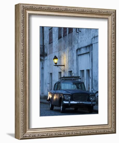 Colonia Del Sacramento, Old 1960S Studebaker Lark Car on Calle San Jose, Uruguay-Walter Bibikow-Framed Photographic Print