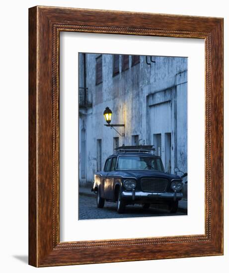 Colonia Del Sacramento, Old 1960S Studebaker Lark Car on Calle San Jose, Uruguay-Walter Bibikow-Framed Photographic Print