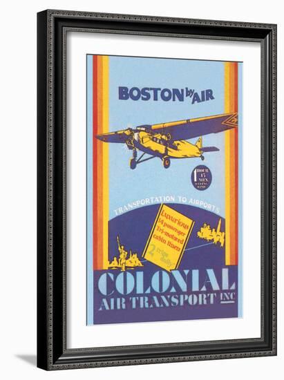 Colonial Air Transport - Boston by Air-null-Framed Art Print