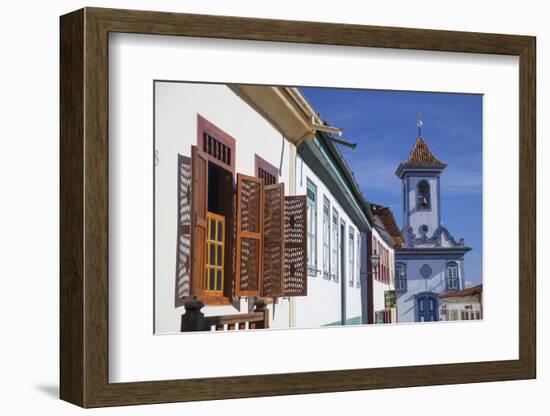 Colonial Architecture and Church of Amparo, Diamantina (Unesco World Heritage Site), Minas Gerais-Ian Trower-Framed Photographic Print