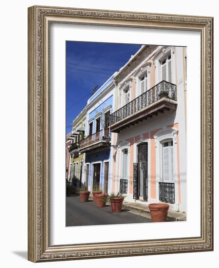 Colonial Architecture, Old San Juan, San Juan, Puerto Rico, West Indies, Caribbean, USA-Wendy Connett-Framed Photographic Print