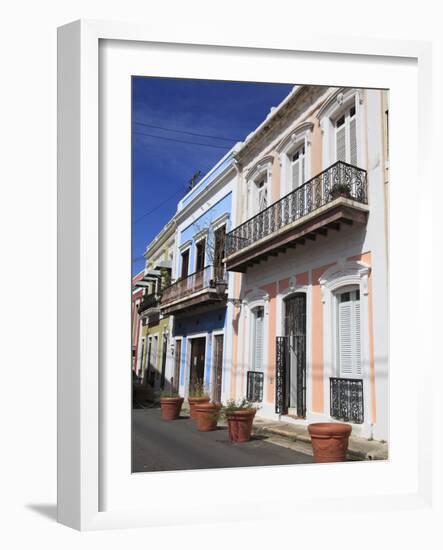 Colonial Architecture, Old San Juan, San Juan, Puerto Rico, West Indies, Caribbean, USA-Wendy Connett-Framed Photographic Print